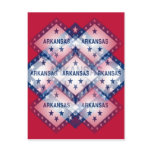Arkansas Flag Abstract Postcards