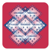 Arkansas Flag Abstract Square Sticker
