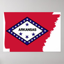 Arkansas Flag Map Posters