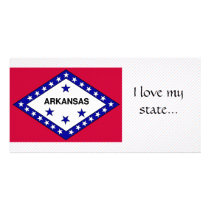 Arkansas Flag Personalised Photo Card