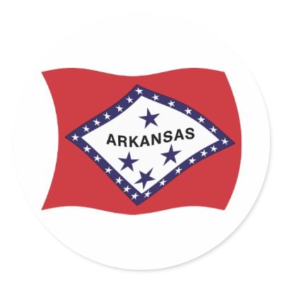 Arkansas Flag Sticker by livingflags