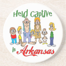 Arkansas Funny Trailer Park Sandstone Coaster