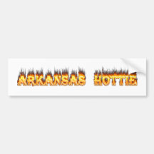 Arkansas Hottie Fire and Flames Bumper Stickers