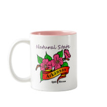 Arkansas Natural State Apple Blossom Mugs