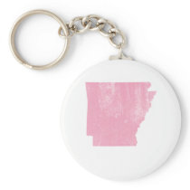 Arkansas Pink Vintage Grunge Keychain