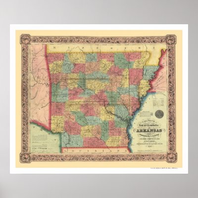 Arkansas Railroad Map 1854 Posters by lc_maps