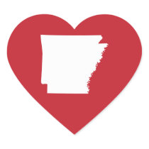 Arkansas Red and White Sticker