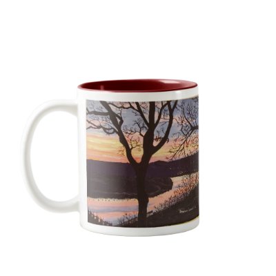 Arkansas River Sunset Painting Coffee Mug by SharonDGonzalez