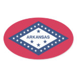 Arkansas State Flag Oval Stickers