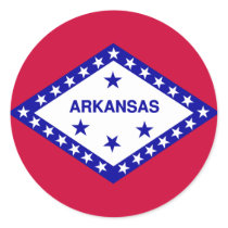Arkansas State Flag Round Stickers
