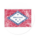 Arkansas State Flag Vintage Round Stickers