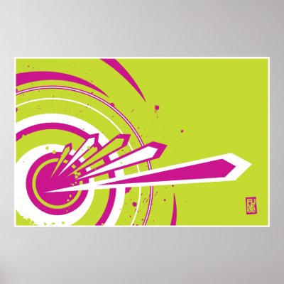 Arkazoid Space Battle Poster by funkee