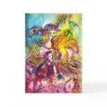 ARLECCHINA  VIOLINIST / Venetian Carnival Night Greeting Card