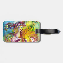 ARLECCHINA  VIOLINIST / Venetian Carnival Night Bag Tags