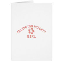 Arlington Heights Pink Girl Greeting Card