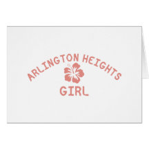 Arlington Heights Pink Girl Greeting Cards