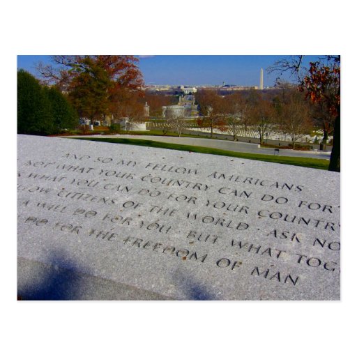 arlington jfk memorial post card