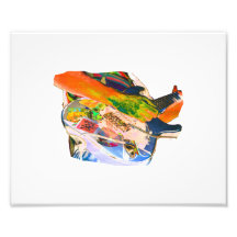 Arm Playing Guitar Blue Psychadelic Colours Square Photographic Print