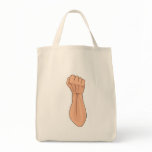 Arm Raised Clenched Fist Pump 2 Canvas Bags