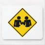 Arm Wrestling Road Sign Mouse Pad