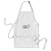 Armadillo art fun cute unique ink line drawing aprons