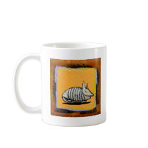 Armadillo art fun cute unique sleeping armadillos coffee mugs