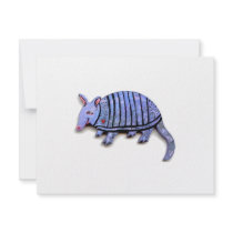 Armadillo cards fun cute happy unique armadillos custom invite