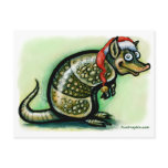 Armadillo Christmas Postcard