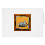 Armadillo cute fun modern art colourful painting cards