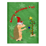 Armadillo Merry Christmas Postcard