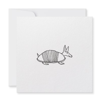 Armadillos are cute unique ink line drawing art invites by SimpleTerms