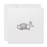 Armadillos are cute unique ink line drawing art invitations