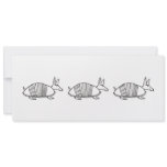 Armadillos art fun cute unique ink line drawing custom invites