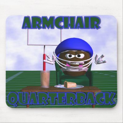 Armchair Quarterback Mousepad by JenniesDesigns