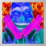 Armed Skeleton in Hell Poster
