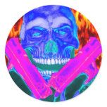 Armed Skeleton in Hell Sticker