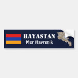 Armenia Flag and Map Bumper Sticker