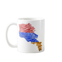 Armenia Flag-colour Map Customisable Mug