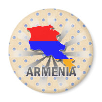 Armenia Flag Map 2.0 Magnet