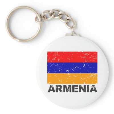 Armenia Vintage Flag Keychain by allworldtees