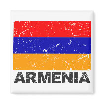 Armenia Vintage Flag Refrigerator Magnet