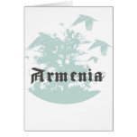 Armenia with birds greeting cards