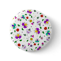Armenian-inspired Colourful Swirling Flower Patter Pins