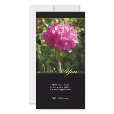 Armeria Maritima Floral Thank You Photo Card by SnapiKat
