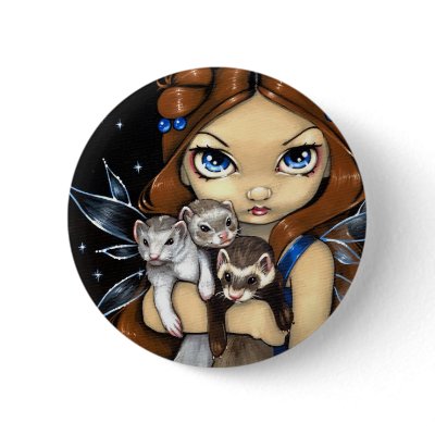 "Armful of Ferrets" Button by strangeling