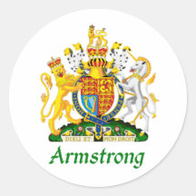 Armstrong Shield of Great Britain Round Sticker