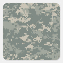 Army ACU Camouflage Square Sticker