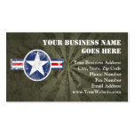 Army Air Corps Vintage Business Card Templates