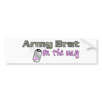 Army Brat on the way pink Bumper Stickers
