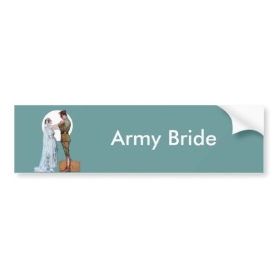 Army Bride Bumper Sticker by Cardgallery